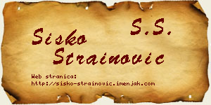 Sisko Strainović vizit kartica